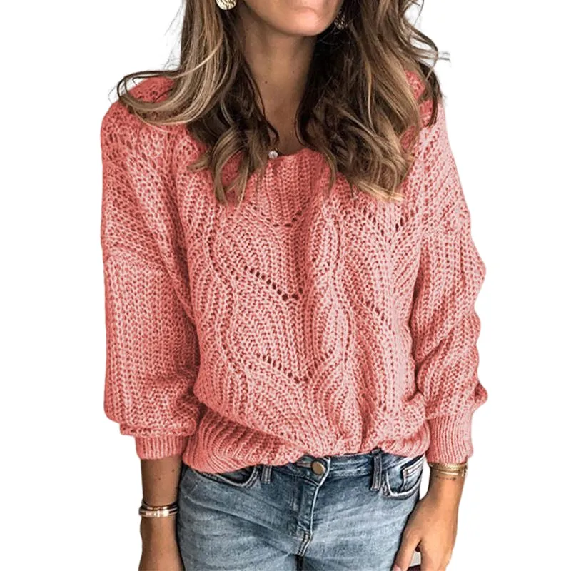 Women's Crochet Knit Pullover Sweaters