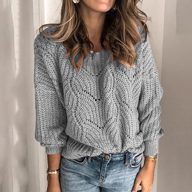 Women's Crochet Knit Pullover Sweaters